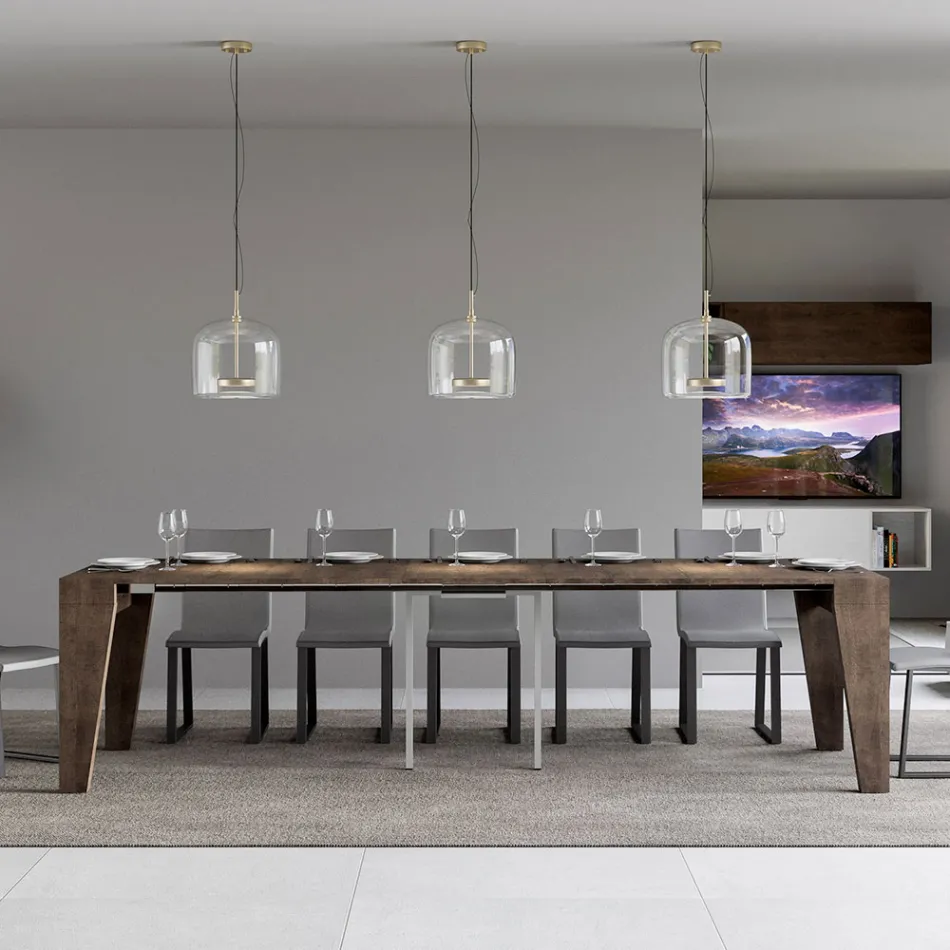 Ausziehbare Konsole, erhältlich in 2 verschiedenen Größen, hergestellt in Italien – Grifone Viadurini