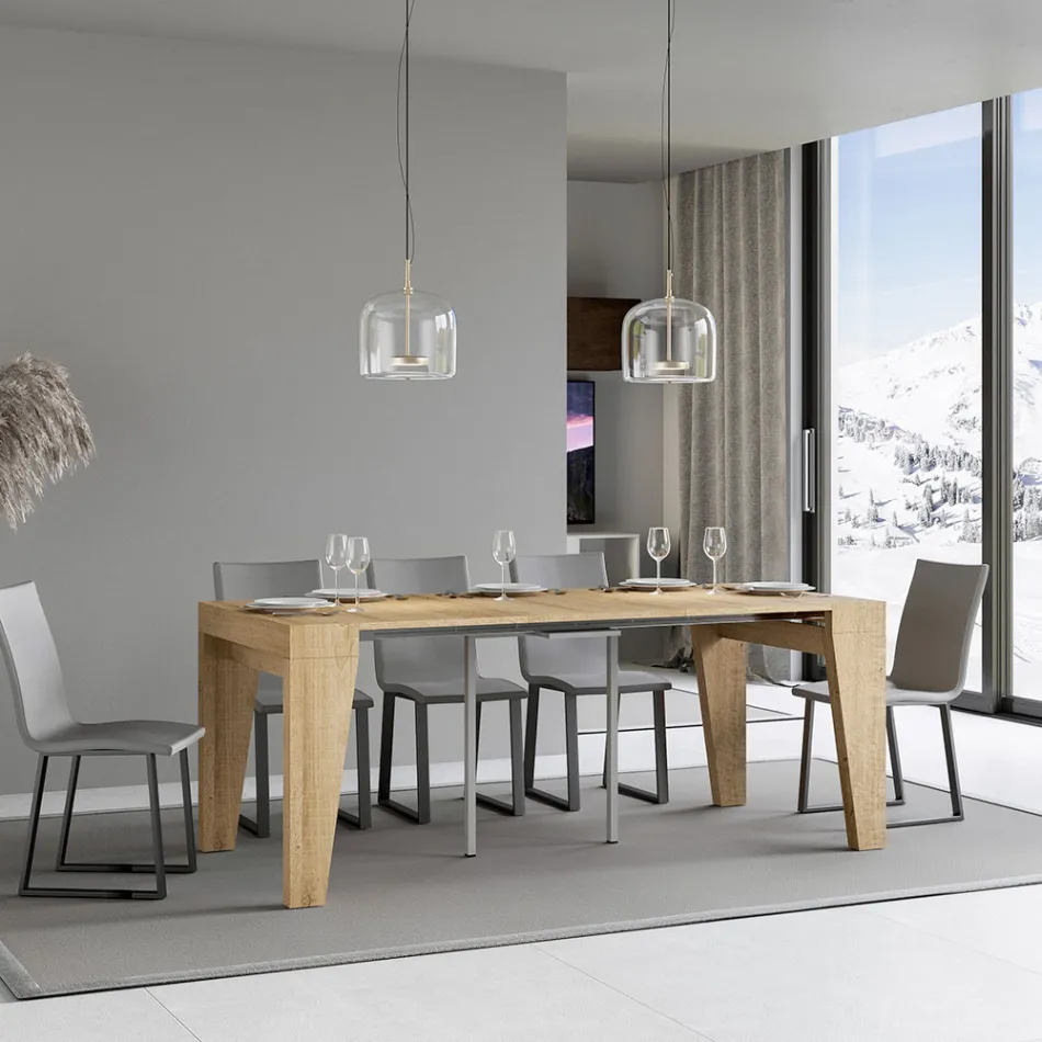 Ausziehbare Konsole, erhältlich in 2 verschiedenen Größen, hergestellt in Italien – Grifone Viadurini