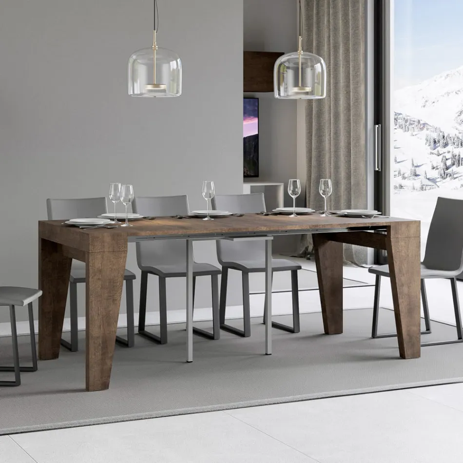 Ausziehbare Konsole, erhältlich in 2 verschiedenen Größen, hergestellt in Italien – Grifone Viadurini