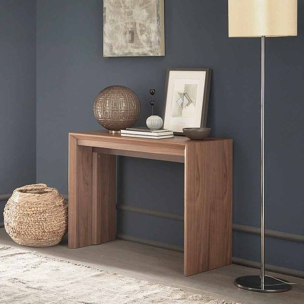 Ausziehbare tischkonsole bis zu 295 cm in holz made in italy design - temocle