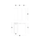 Ausziehbare Konsole bis zu 90 cm aus Melamin und Metall, hergestellt in Italien – Tasche Viadurini