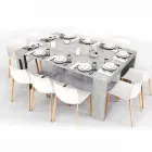 Erweiterbare Konsole aus Melamin mit integrierten Ussana-Erweiterungen Viadurini