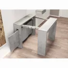 Erweiterbare Konsole aus Melamin mit integrierten Ussana-Erweiterungen Viadurini