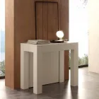 Ausziehbare Konsole aus offenporigem weißem Faltmelamin von Bosa Viadurini