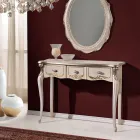 Klassische Holzkonsole 3 oder 5 Luxusschubladen Made in Italy - London Viadurini