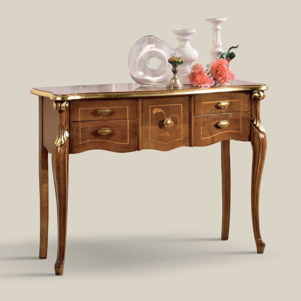 Klassische holzkonsole 3 oder 5 luxusschubladen made in italy - london