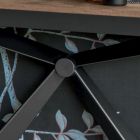 Konsole mit Platte in Mörteloptik und Metallsockel Made in Italy - Timedio Viadurini