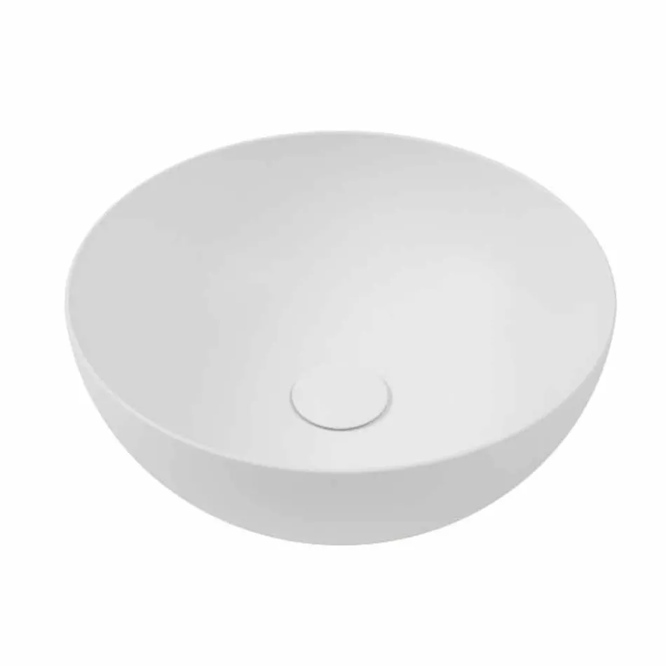 Badezimmerkonsole mit Waschbecken und Ablage aus Feinsteinzeug 4 Ausführungen - Ramina Viadurini