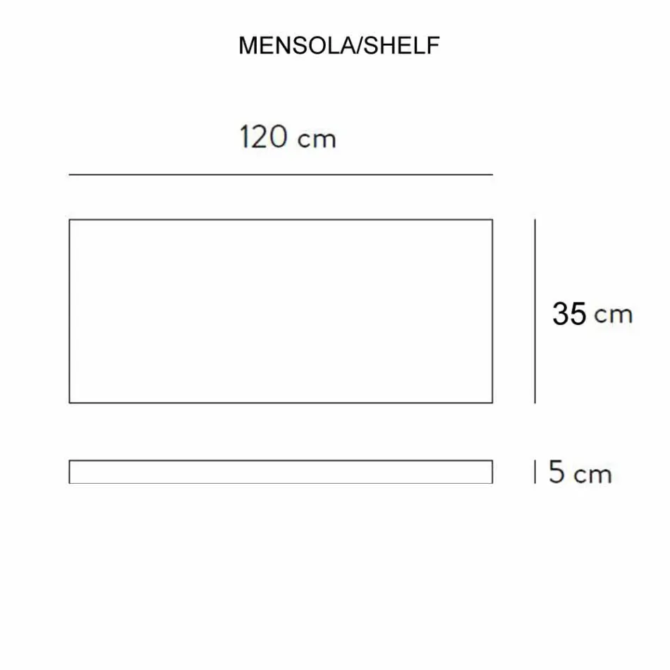 Badezimmerkonsole mit Waschbecken und Ablage aus Feinsteinzeug 4 Ausführungen - Ramina Viadurini