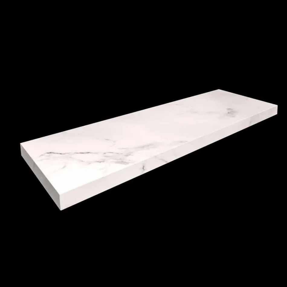 Badezimmerkonsole mit Waschbecken und Ablage aus Feinsteinzeug 4 Ausführungen - Ramina Viadurini