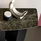 Made in Italy Designkonsole aus Keramik und Glas - zufällig Viadurini