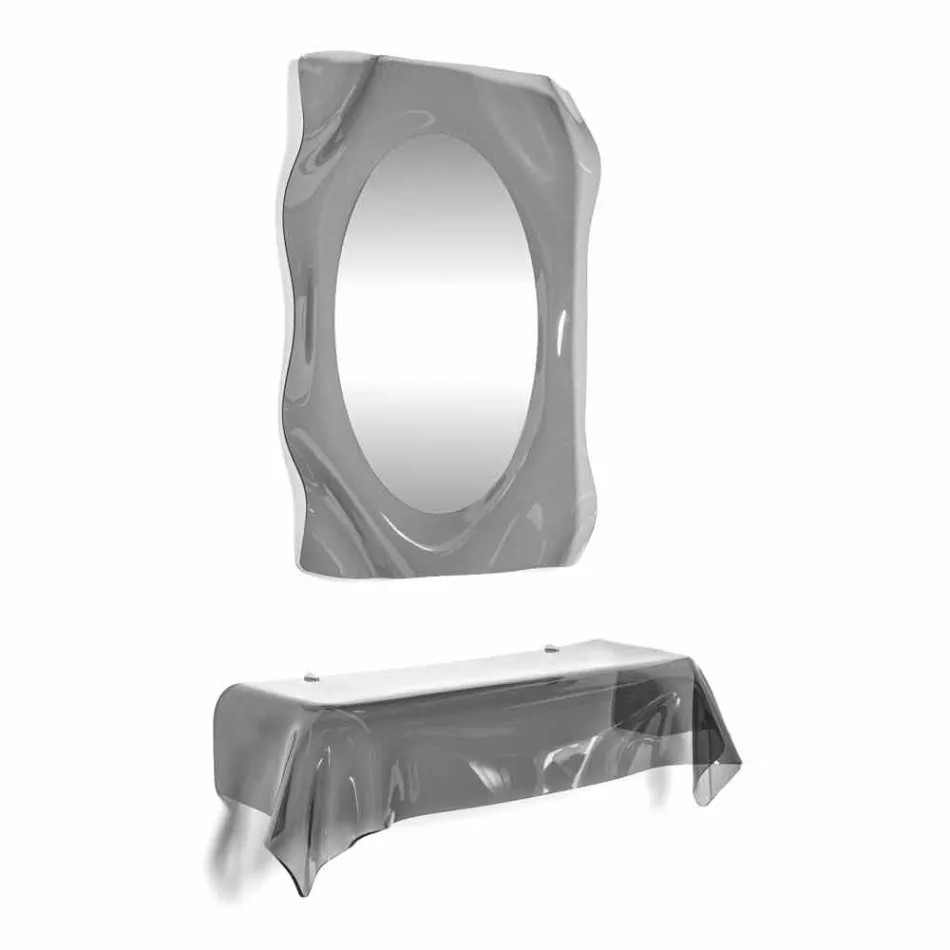 Modernes Design-Konsole aus transparentem Plexiglas. drapierter Wunsch Viadurini