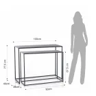 Doppelkonsole aus anthrazitfarbenem Stahl – Osmium Viadurini
