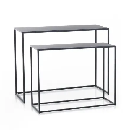 Doppelkonsole aus anthrazitfarbenem Stahl – Osmium Viadurini