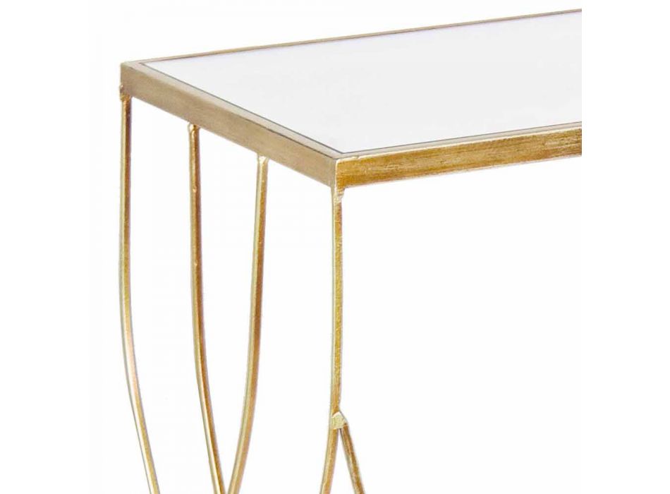 Elegante Konsole aus Stahl und Glas von modernem Design und Glamour 2 Stück - Irene Viadurini