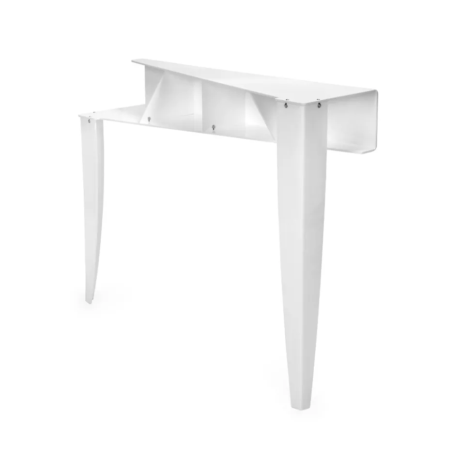 Feste Konsole mit 4 Objektaufbewahrungsfächern aus PMMA, hergestellt in Italien – Aladdin Viadurini