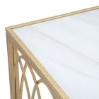 Feste Eingangskonsole aus goldenem Eisen mit Glasplatte - Primula Viadurini