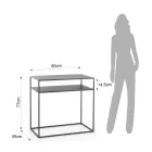 Konsole aus anthrazitfarben lackiertem Stahl – Osmium Viadurini