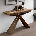 Tischkonsole aus Holz und Metall ausziehbar bis 295 cm Made in Italy - Timedio