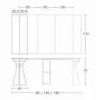 Konsole aus Holz und Metall ausziehbar Bis zu 295 cm Made in Italy - Timedio Viadurini