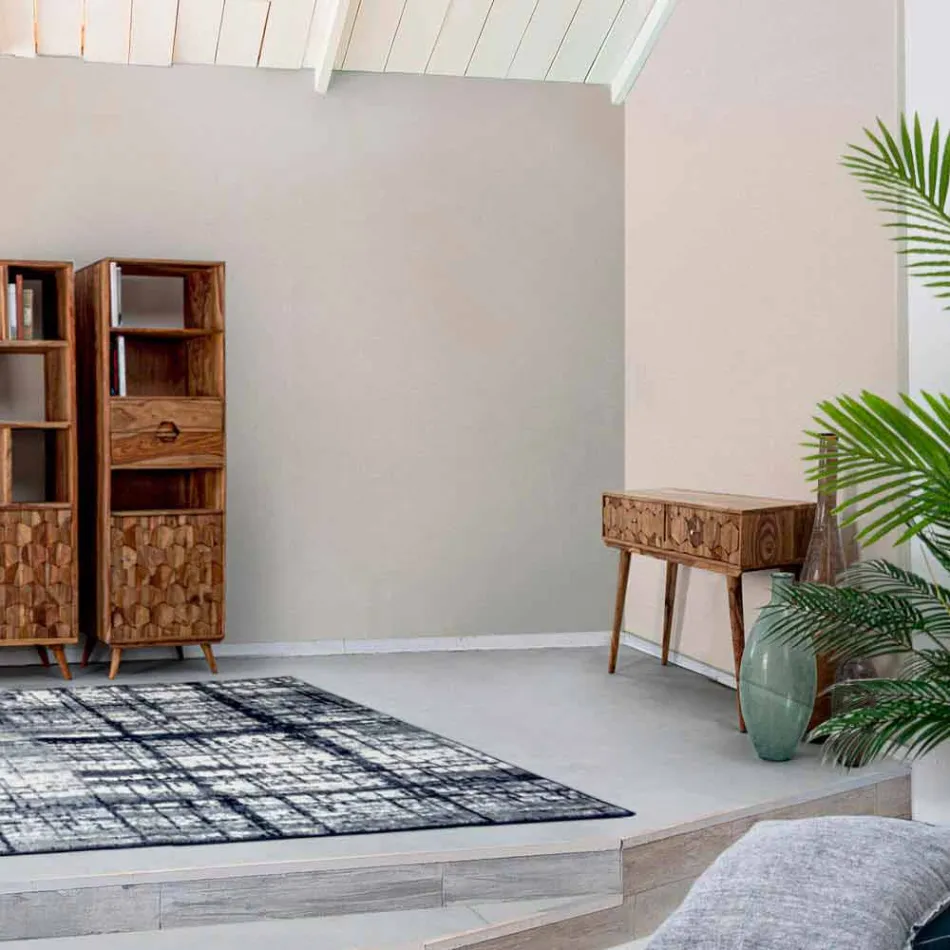 Sheesham Holzkonsole mit zwei Schubladen Luxus Design Homemotion - Fregene Viadurini