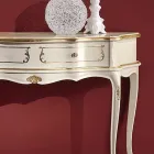 Klassische Eingangskonsole aus Holz mit 1 Schublade Made in Italy - Leonor Viadurini