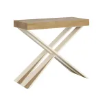 Moderne Konsole, ausziehbar auf 300 cm, mit weißem Rahmen, hergestellt in Italien – Spiegel Viadurini