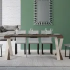 Moderne Konsole, ausziehbar auf 300 cm, mit weißem Rahmen, hergestellt in Italien – Spiegel Viadurini