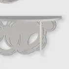 Moderne Designkonsole aus Sand und beige Holz für die Wandmontage - Orbit Viadurini