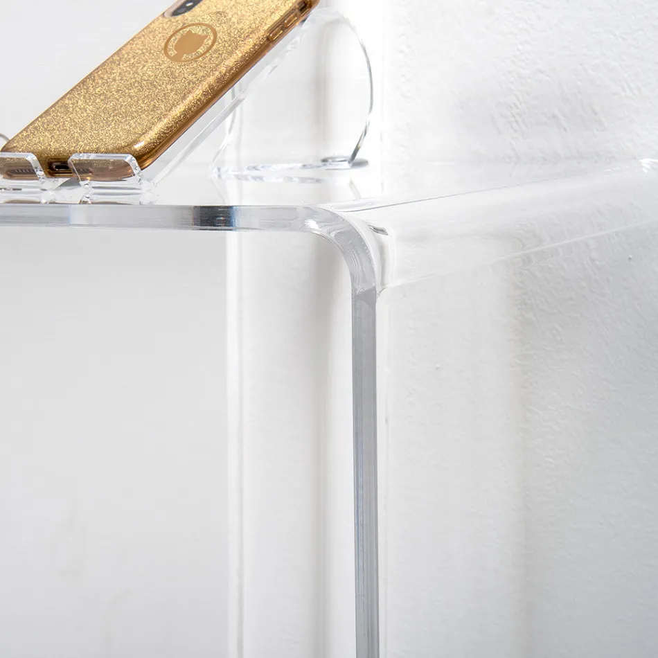Moderner Konsolentisch aus transparentem oder mehrfarbigem Plexiglas, hergestellt in Italien – Emy Viadurini