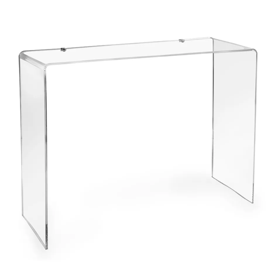 Moderner Konsolentisch aus transparentem oder mehrfarbigem Plexiglas, hergestellt in Italien – Emy Viadurini
