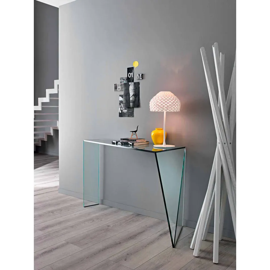 Konsole für modernen Eingang in extraleichtem Glas Made in Italy - Rosalia Viadurini