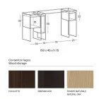 Konsolentisch aus extraklarem Glas und Holz Made in Italy - Damiano Viadurini