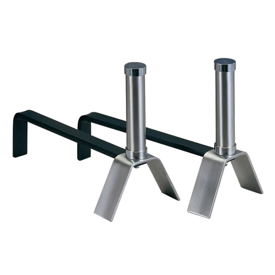 Paar Feuerholz-Andirons, Höhe 28 cm, hergestellt in Italien – Armband Viadurini