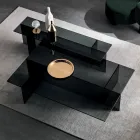 Paar moderne Couchtische aus Rauchglas Made in Italy - Sestola Viadurini
