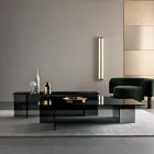 Paar moderne Couchtische aus Rauchglas Made in Italy - Sestola Viadurini