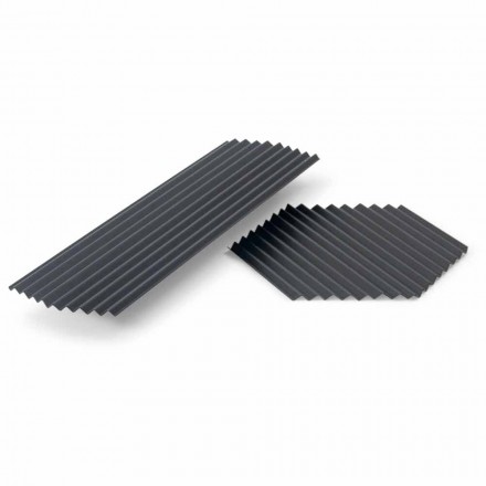 Paar Tabletts in schwarz oder gold lackiertem Stahl Modernes Design - Savona Viadurini