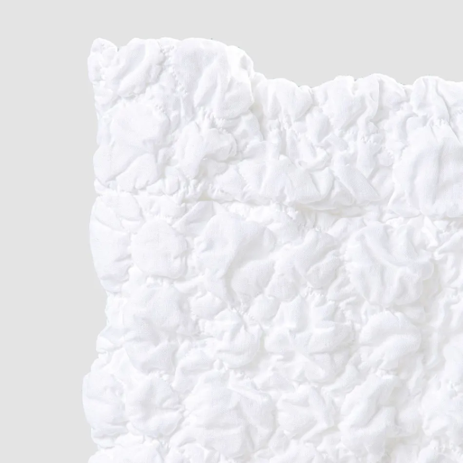 Eleganter Stuhlbezug mit Rückenlehne für Wohnzimmer aus besticktem Leinen – Panteo Viadurini