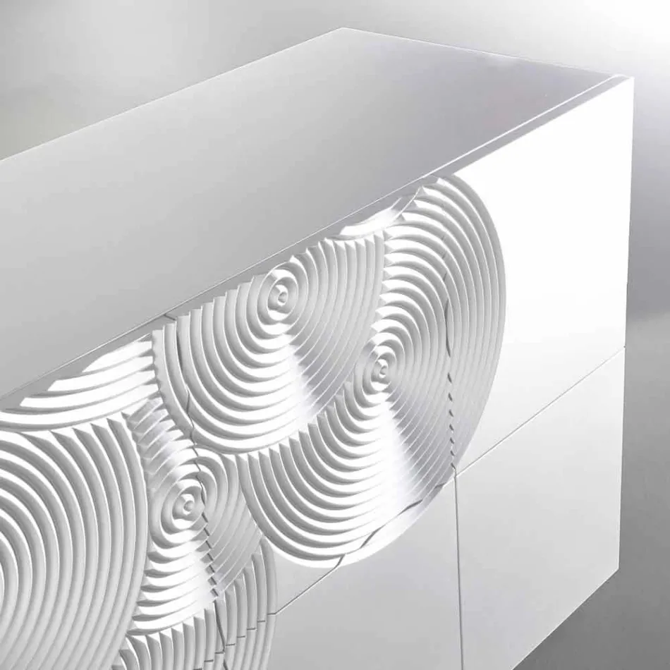 Anrichte mit 10 ante Slate, modernem Design, weiß, schwarz oder gold Viadurini