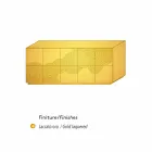 Anrichte mit 10 ante Slate, modernem Design, weiß, schwarz oder gold Viadurini