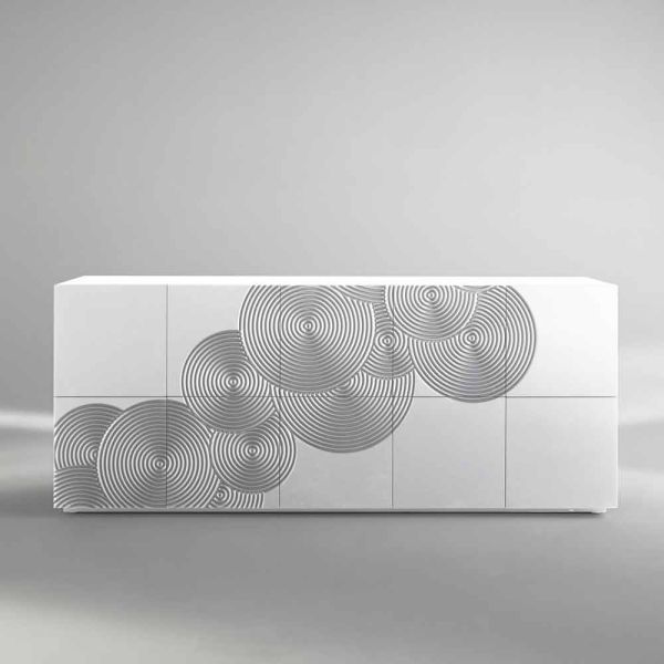 Modernes sideboard 10 türig aus mdf mit 6 aufbewahrungsregale ardesia