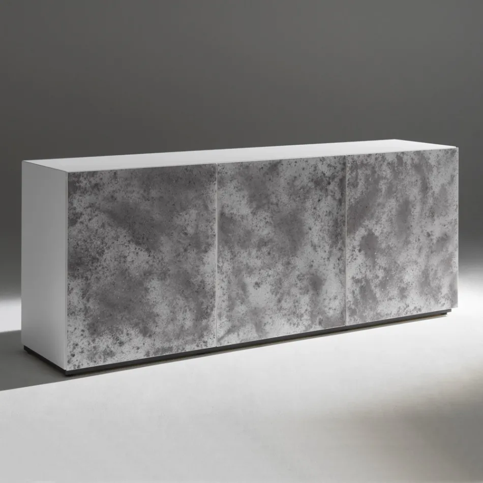 Sideboard mit 3 Türen und 3 Einlegeböden aus Holz und MDF - Pesci Viadurini