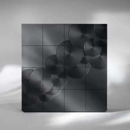 8-türiges Sideboard im modernen Design Ardesia, weiß, schwarz oder gold Viadurini