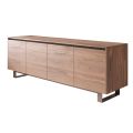Hohes Sideboard aus Holz mit Metallgestell Made in Italy - Berta