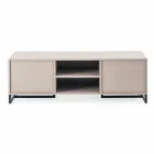 Modernes, niedriges Sideboard aus MDF und Metall Made in Italy - Rohan Viadurini