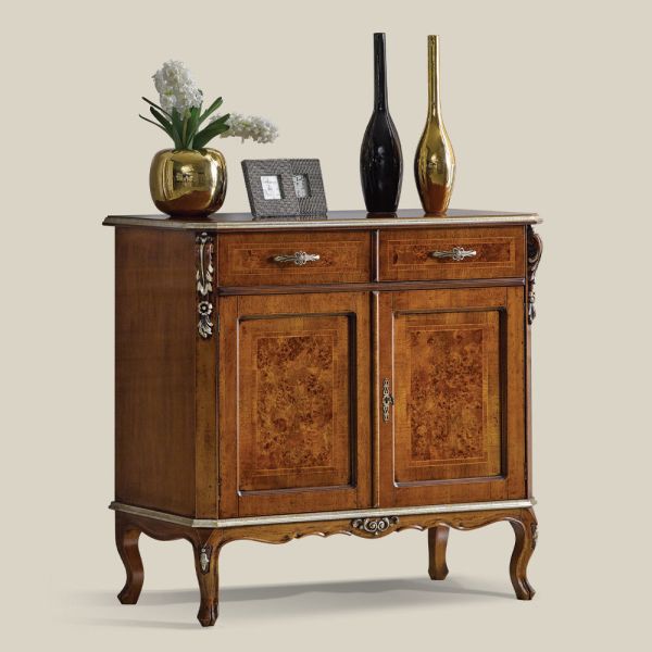 Klassisches sideboard 2 türen und 2 schubladen aus holz made in italy - cheverny