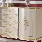 Klassisches Sideboard aus Holz mit 2 Türen und 4 Schubladen Made in Italy - Windsor Viadurini