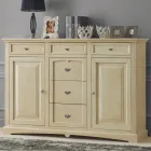 Klassisches Sideboard aus Tanganjikaholz mit 6 Schubladen und 2 Türen, hergestellt in Italien – Bragi Viadurini