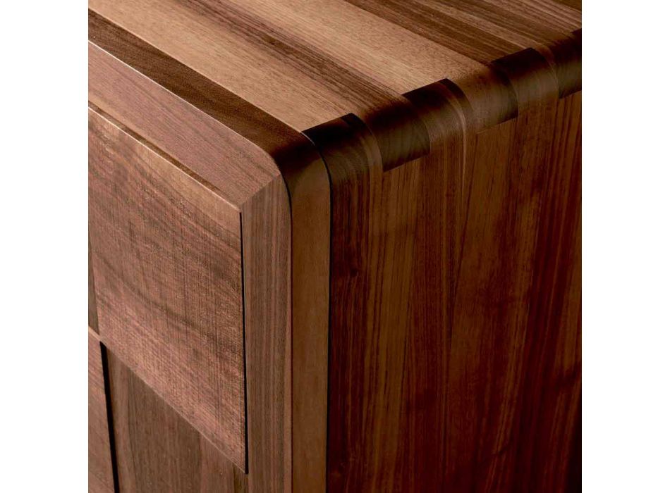 Nensi Sideboard mit 3 Türen in modernem Design aus massivem Nussbaumholz Viadurini