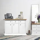 Sideboard mit Struktur aus furnierten Holzpartikeln, hergestellt in Italien – Odino Viadurini